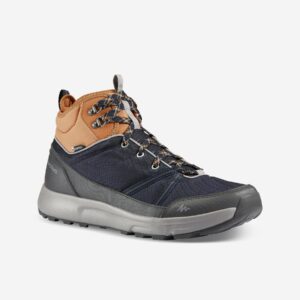کفش مردانه ضدآب دکتلون کچوا - QUECHUA Waterproof NH100 Mid WP - سرمه ای/قهوه ای