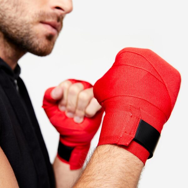 بانداژ بوکس دکتلون - DECATHLON Boxing Bandage Black - قرمز - 2.5 متر - Image 3