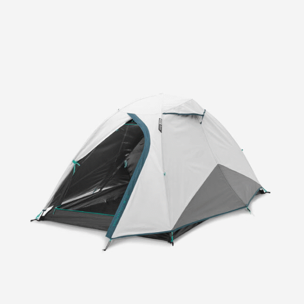 چادر کمپ و کوهنوردی  QUECHUA 2 Person MH100 Fresh & Black - طوسی/سبز