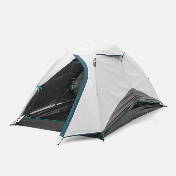 چادر کمپ و کوهنوردی  QUECHUA 2 Person MH100 Fresh & Black - طوسی/سبز - Image 5
