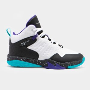 کفش بسکتبال بچگانه تارماک TARMAK Kids Basketball Shoes - SS500H- سفید/مشکی/بنفش