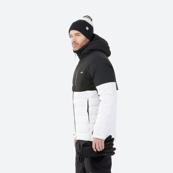 کاپشن مردانه اسکی و اسنوبرد ودز دکتلون - WEDZE Ski Jacket 100 Warm - مشکی/سفید - Image 2