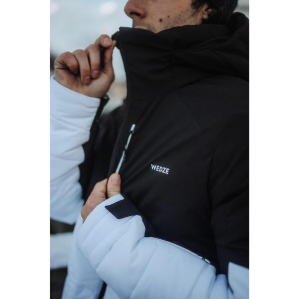 کاپشن مردانه اسکی و اسنوبرد ودز دکتلون - WEDZE Ski Jacket 100 Warm - مشکی/سفید - Image 13