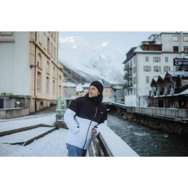 کاپشن مردانه اسکی و اسنوبرد ودز دکتلون - WEDZE Ski Jacket 100 Warm - مشکی/سفید - Image 12