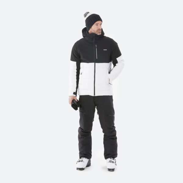 کاپشن مردانه اسکی و اسنوبرد ودز دکتلون - WEDZE Ski Jacket 100 Warm - مشکی/سفید - Image 5