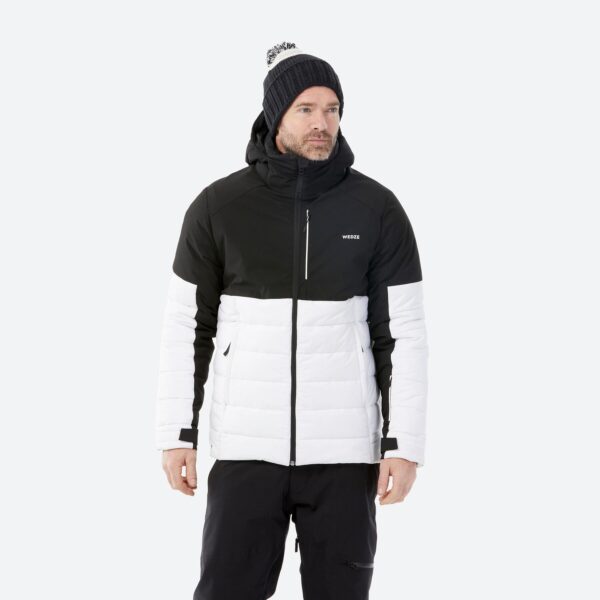 کاپشن مردانه اسکی و اسنوبرد ودز دکتلون - WEDZE Ski Jacket 100 Warm - مشکی/سفید