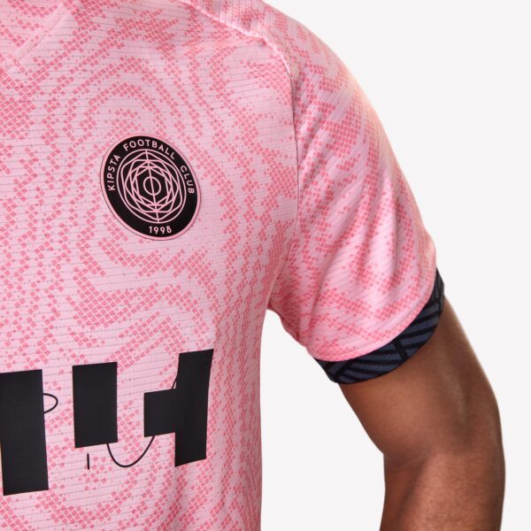 تی شرت فوتبال کیپستا دکتلون - KIPSTA Adult Soccer Jersey Viralto II - صورتی/مشکی - Image 5