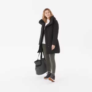 کاپشن زنانه اوتدور ضد آب زمستانی برند دکتلون QUECHUA مدل NH 500 ( مناسب تا منفی ۱۰ درجه سانتی گراد ) مشکی