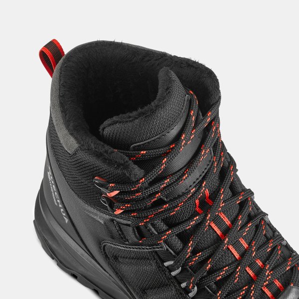 بوت مردانه طبیعتگردی و برف Decathlon MH500 Mid – مشکی قرمز بوت مردانه طبیعتگردی و برف Decathlon MH500 Mid – مشکی قرمز - تصویر 6