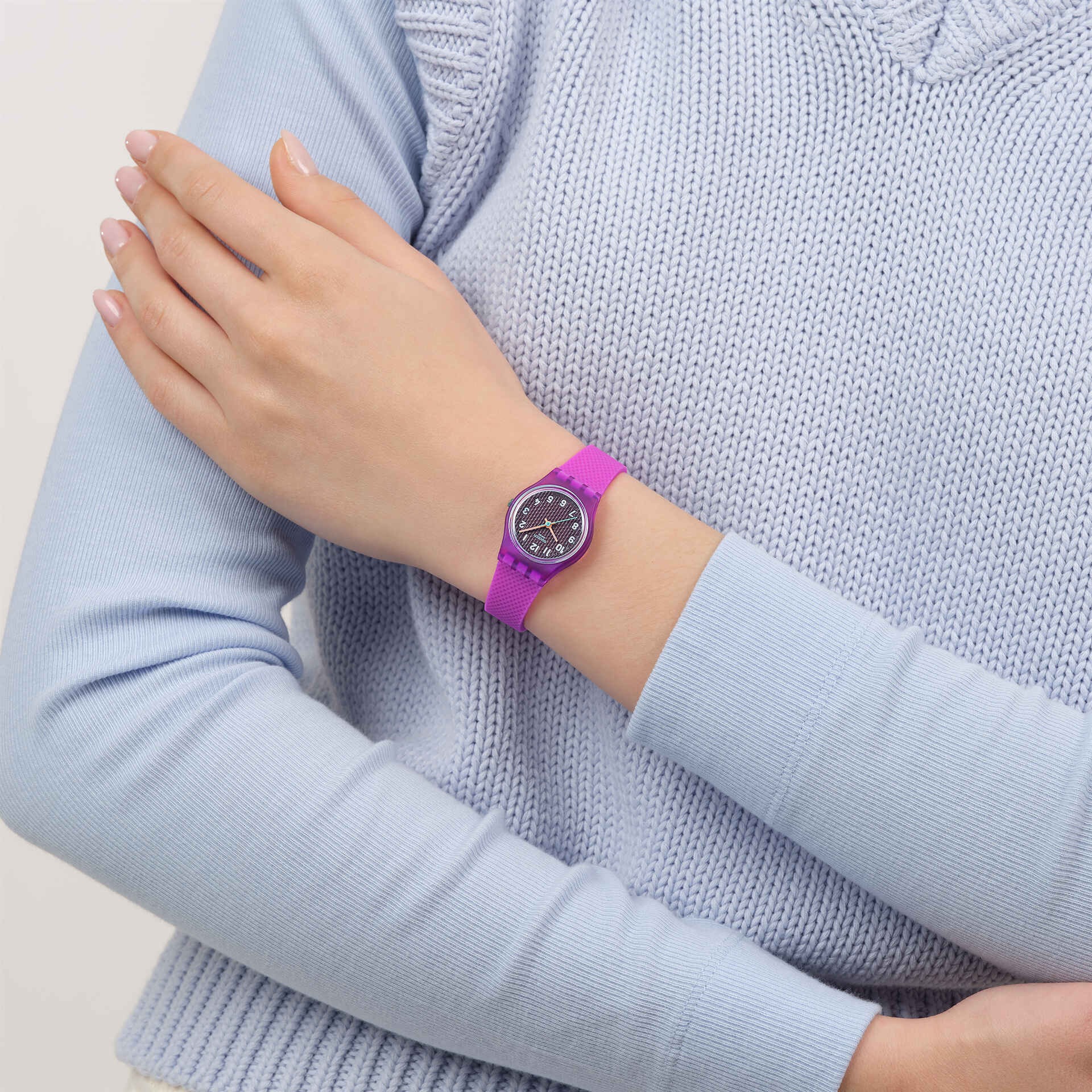 ساعت سواچ مدل (SWATCH MAGENTA WEAVE (LL122 ساعت سواچ مدل (SWATCH MAGENTA WEAVE (LL122 - Image 5