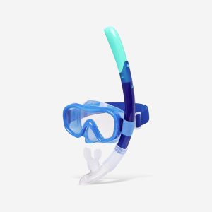 ماسک و اسنورکل بزرگسال دکتلون - DECATHLON Snorkel Mask Set 100 - آبی
