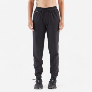 شلوار گرمکن زنانه مخصوص دویدن سبک - مشکی - Kiprun Run 500 Dry