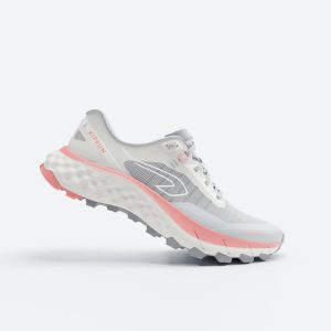 کفش دویدن در طبیعت (تریل رانینگ) زنانه - خاکستری/صورتی - Kiprun MT Cushion 2