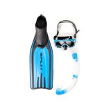 ست غواصی ماسک+اسنورکل+فین دکتلون - DECATHLON Mask/Snorkel/Fins - آبی/مشکی