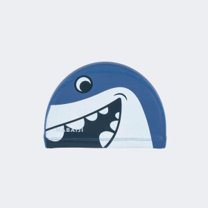 کلاه شنا پارچه‌ای بچگانه دکتلون نابایجی – DECATHLON Shark Printed – سایز S – طرح کوسه
