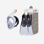 ست ماسک غواصی بزرگسال دکتلون - DECATHLON Easybreath - مشکی/خاکستری