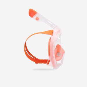 ماسک غواصی بزرگسال دکتلون – DECATHLON EASYBREATH – سفید/نارنجی