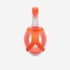 ماسک غواصی بزرگسال دکتلون - DECATHLON EASYBREATH - سفید/نارنجی - Image 4