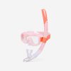 ماسک و اسنورکل بزرگسال دکتلون - DECATHLON Snorkel Mask Set 100 - صورتی