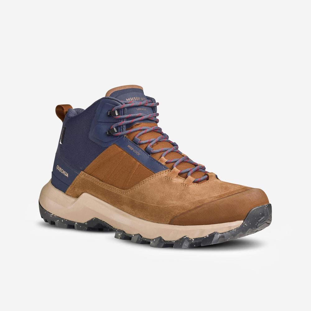 نیمبوت کوهنوردی ضدآب مردانه Quechua مدل MH500 Mid - قهوهای نیمبوت کوهنوردی ضدآب مردانه Quechua مدل MH500 Mid - قهوهای