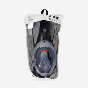 ست ماسک غواصی بزرگسال دکتلون – DECATHLON Easybreath – مشکی/خاکستری