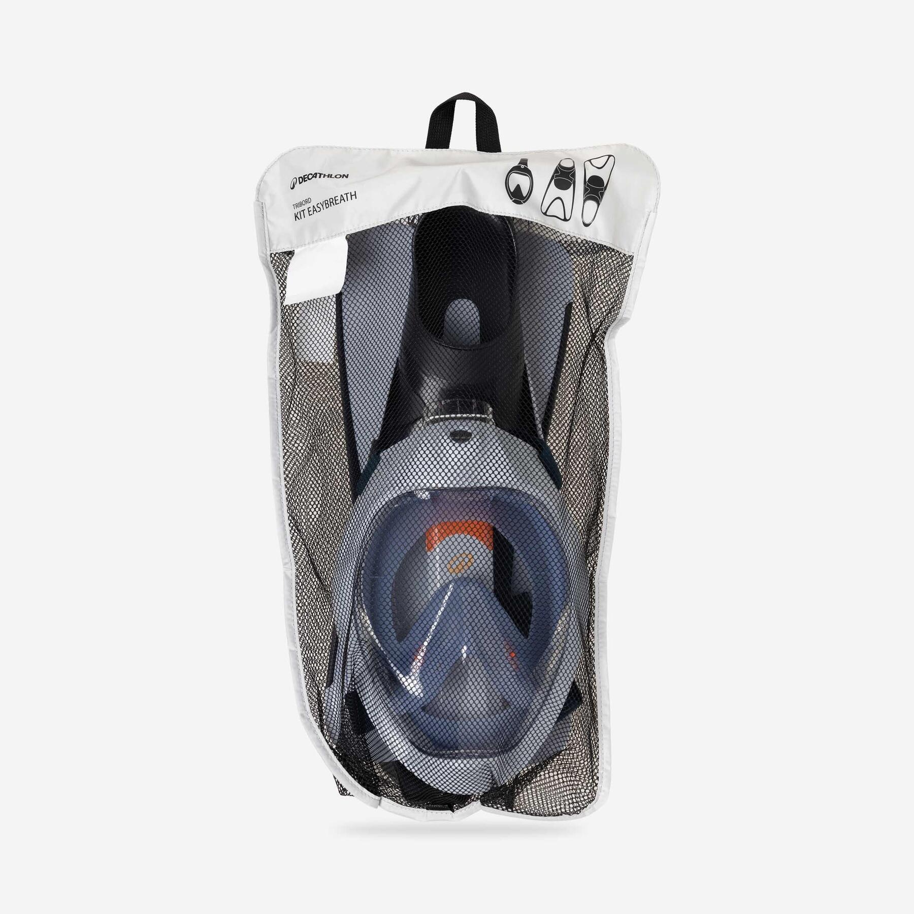 ست ماسک غواصی بزرگسال دکتلون - DECATHLON Easybreath - مشکی/خاکستری ست ماسک غواصی بزرگسال دکتلون - DECATHLON Easybreath - مشکی/خاکستری - Image 2