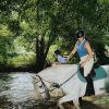 تاپ سوارکاری زنانه دکتلون - 500 Fouganza Riding Undershirt - آبی - تصویر 6