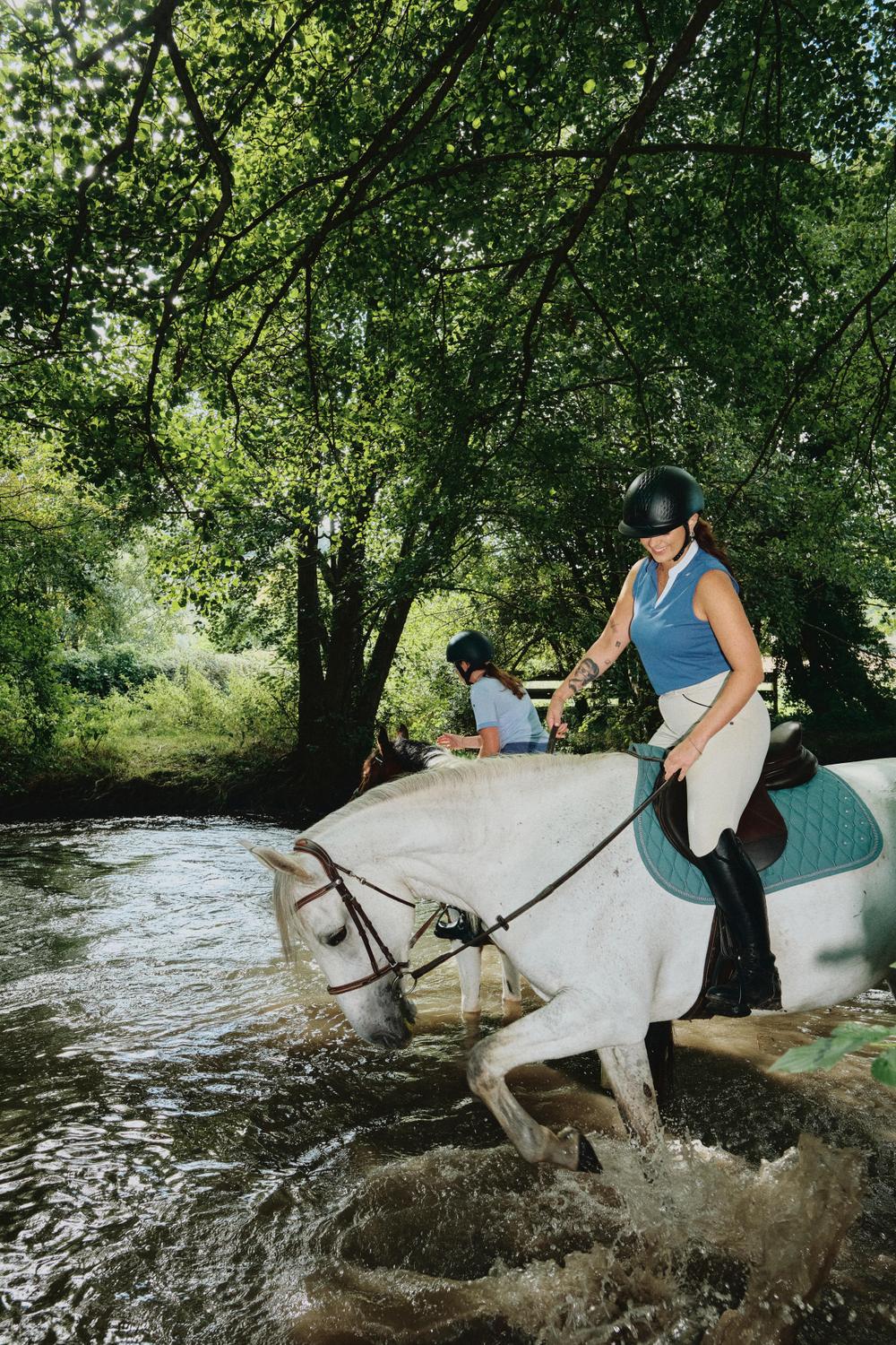 تاپ سوارکاری زنانه دکتلون - 500 Fouganza Riding Undershirt - آبی تاپ سوارکاری زنانه دکتلون - 500 Fouganza Riding Undershirt - آبی - Image 6