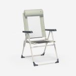 صندلی کمپینگ تاشو دکتلون کچوا Quechua Comfortable 110kg - طوسی