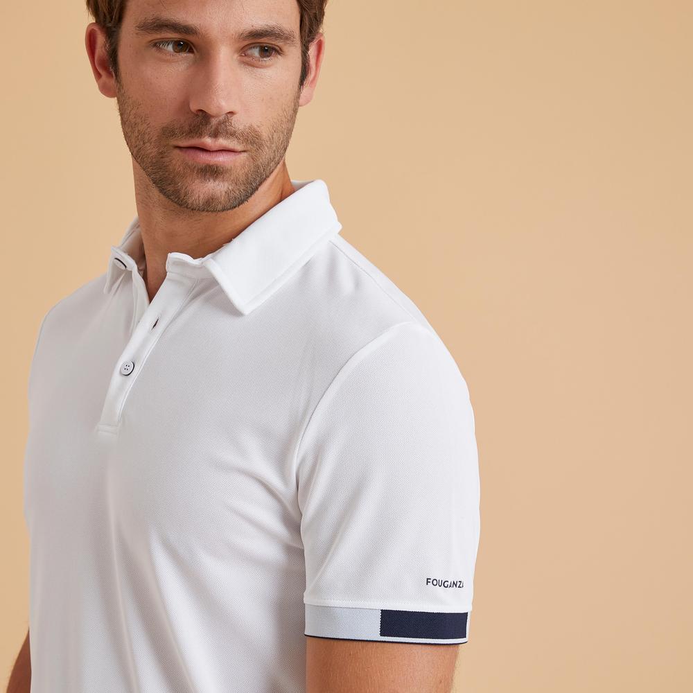 پولو شرت سوارکاری مردانه دکتلون Fouganza Polo Shirt - سفید پولو شرت سوارکاری مردانه دکتلون Fouganza Polo Shirt - سفید - Image 4