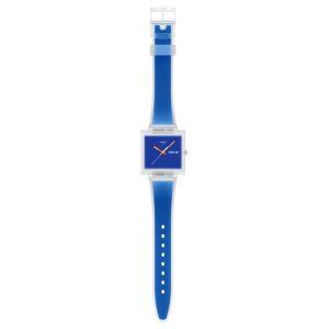 ساعت سواچ مدل (SWATCH WHAT IF… SEE THRU BLUE? (SO38K701
