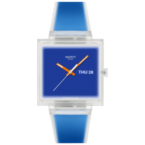 ساعت سواچ مدل (SWATCH WHAT IF... SEE THRU BLUE? (SO38K701