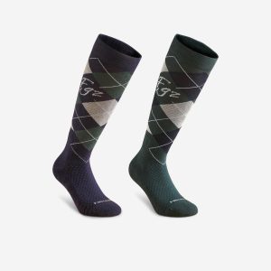 جوراب سوارکاری بزرگسال دکتلون - FOUGANZA Adult Riding Socks 500 - طرح سبز جوراب سوارکاری بزرگسال دکتلون - FOUGANZA Adult Riding Socks 500 - طرح سبز