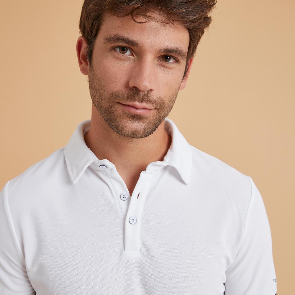 پولو شرت سوارکاری مردانه دکتلون Fouganza Polo Shirt - سفید پولو شرت سوارکاری مردانه دکتلون Fouganza Polo Shirt - سفید - Image 3