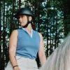 تاپ سوارکاری زنانه دکتلون - 500 Fouganza Riding Undershirt - آبی - تصویر 7