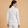 پولوشرت آستین بلند سوارکاری زنانه دکتلون FOUGANZA 500 Polo Long - سفید - تصویر 3