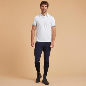 پولو شرت سوارکاری مردانه دکتلون  Fouganza Polo Shirt – سفید