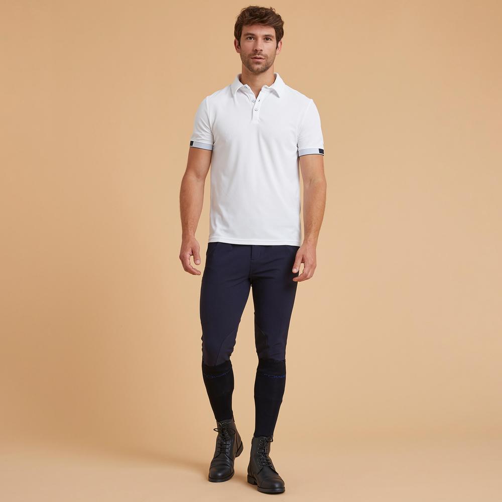 پولو شرت سوارکاری مردانه دکتلون Fouganza Polo Shirt - سفید پولو شرت سوارکاری مردانه دکتلون Fouganza Polo Shirt - سفید - Image 2