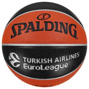 توپ بسکتبال Spalding TF500 Euroleague 7 No Basketbol Topu - مشکی/نارنجی