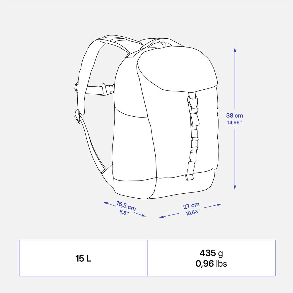 کوله پشتی کوهنوردی بچگانه Quechua NH90015L - سبز کوله پشتی کوهنوردی بچگانه Quechua NH90015L - سبز - Image 5