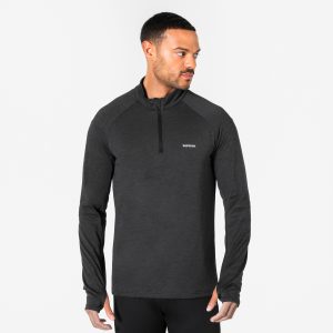 تیشرت آستین بلند دویدن مردانه Decathlon Kiprun Run 100 – مشکی خاکستری تیشرت آستین بلند دویدن مردانه Decathlon Kiprun Run 100 – مشکی خاکستری