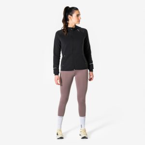 کاپشن و بارانی دویدن زنانه Decathlon KIPRUN Run 500 Warm – مشکی