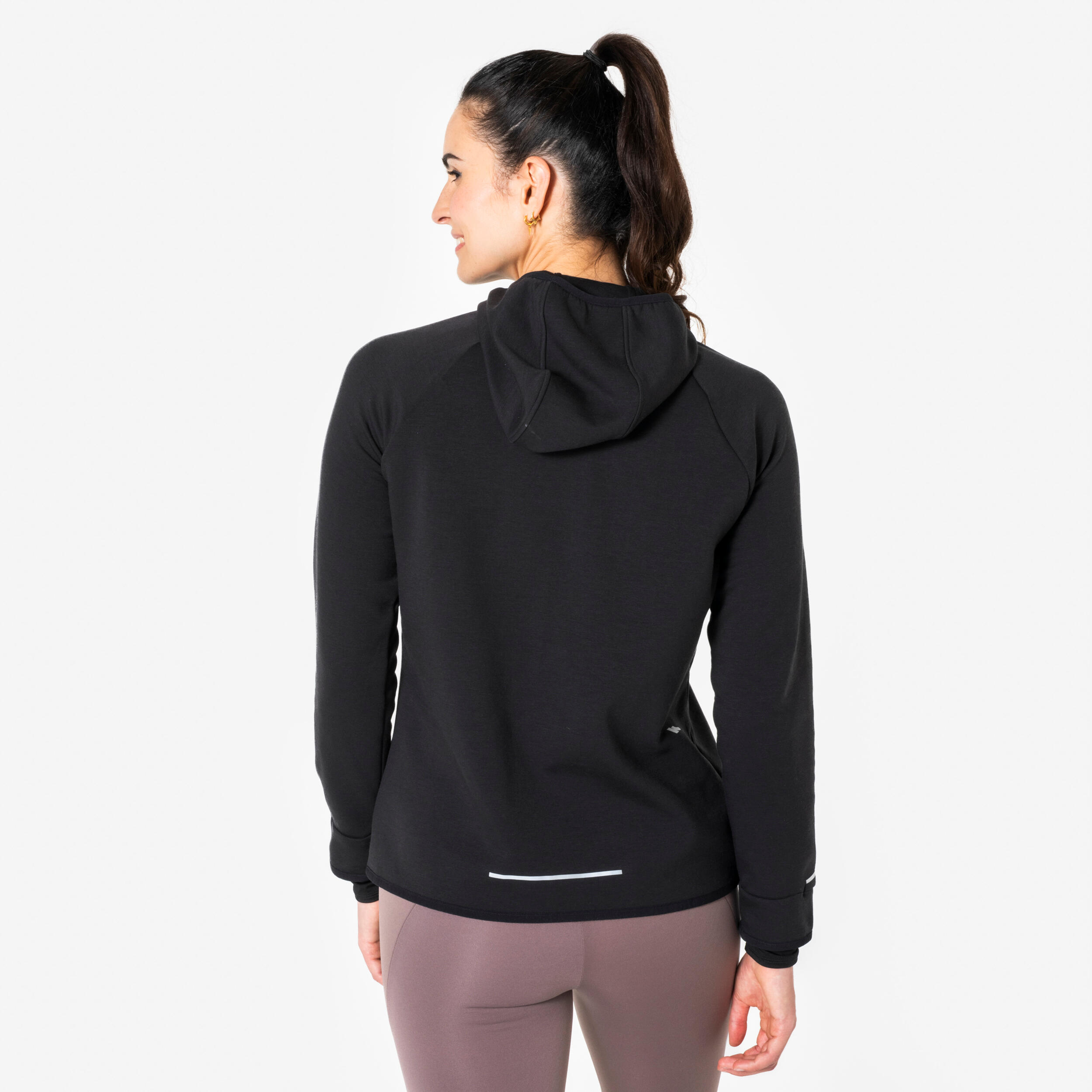 کاپشن و بارانی دویدن زنانه Decathlon KIPRUN Run 500 Warm – مشکی کاپشن و بارانی دویدن زنانه Decathlon KIPRUN Run 500 Warm – مشکی - تصویر 3