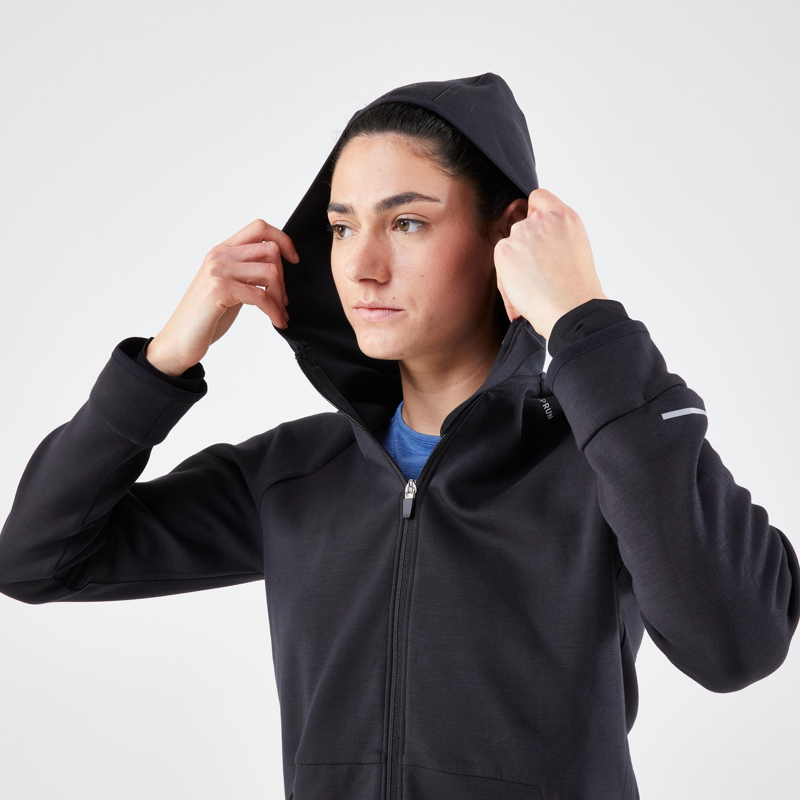 کاپشن و بارانی دویدن زنانه Decathlon KIPRUN Run 500 Warm – مشکی کاپشن و بارانی دویدن زنانه Decathlon KIPRUN Run 500 Warm – مشکی - تصویر 6