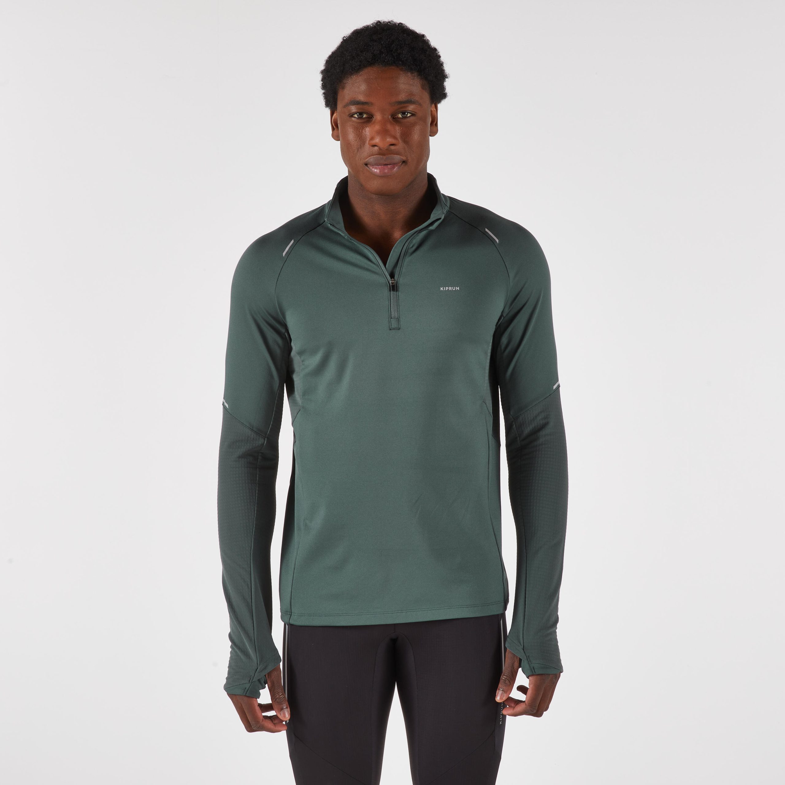 تیشرت آستین بلند مردانه Decathlon Kiprun Run 500 Warm – خاکی تیشرت آستین بلند مردانه Decathlon Kiprun Run 500 Warm – خاکی