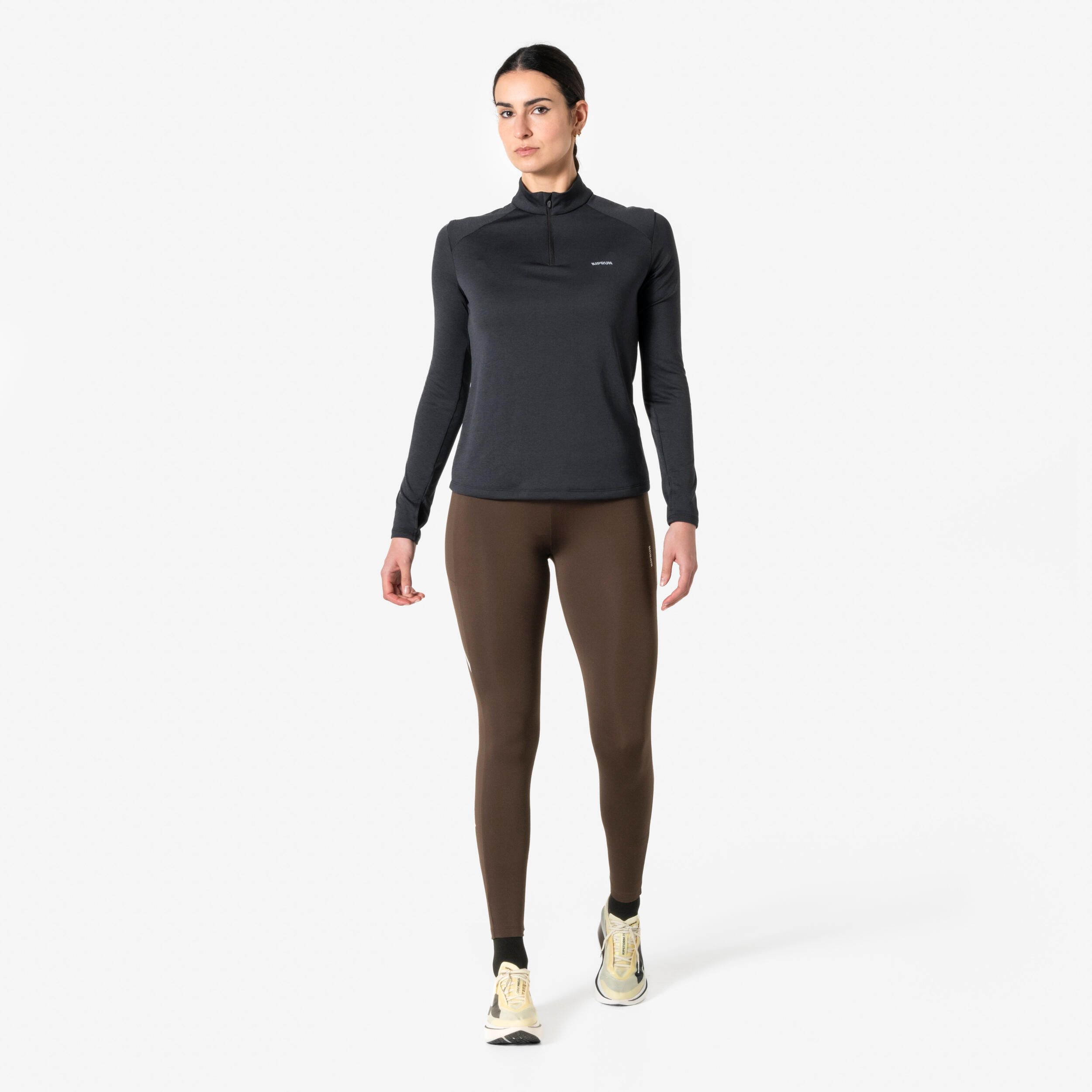 تیشرت آستین بلند زنانه Decathlon Kiprun Run Core – مشکی تیشرت آستین بلند زنانه Decathlon Kiprun Run Core – مشکی - تصویر 2