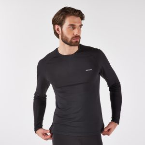 تیشرت آستین بلند دویدن مردانه Decathlon Kiprun Run 500 – مشکی آبی تیشرت آستین بلند دویدن مردانه Decathlon Kiprun Run 500 – مشکی آبی