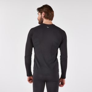 تیشرت آستین بلند دویدن مردانه Decathlon Kiprun Run 500 – مشکی آبی