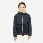 پلیور بچگانه Decathlon Sailing 500 – خاکستری/زرد نئونی