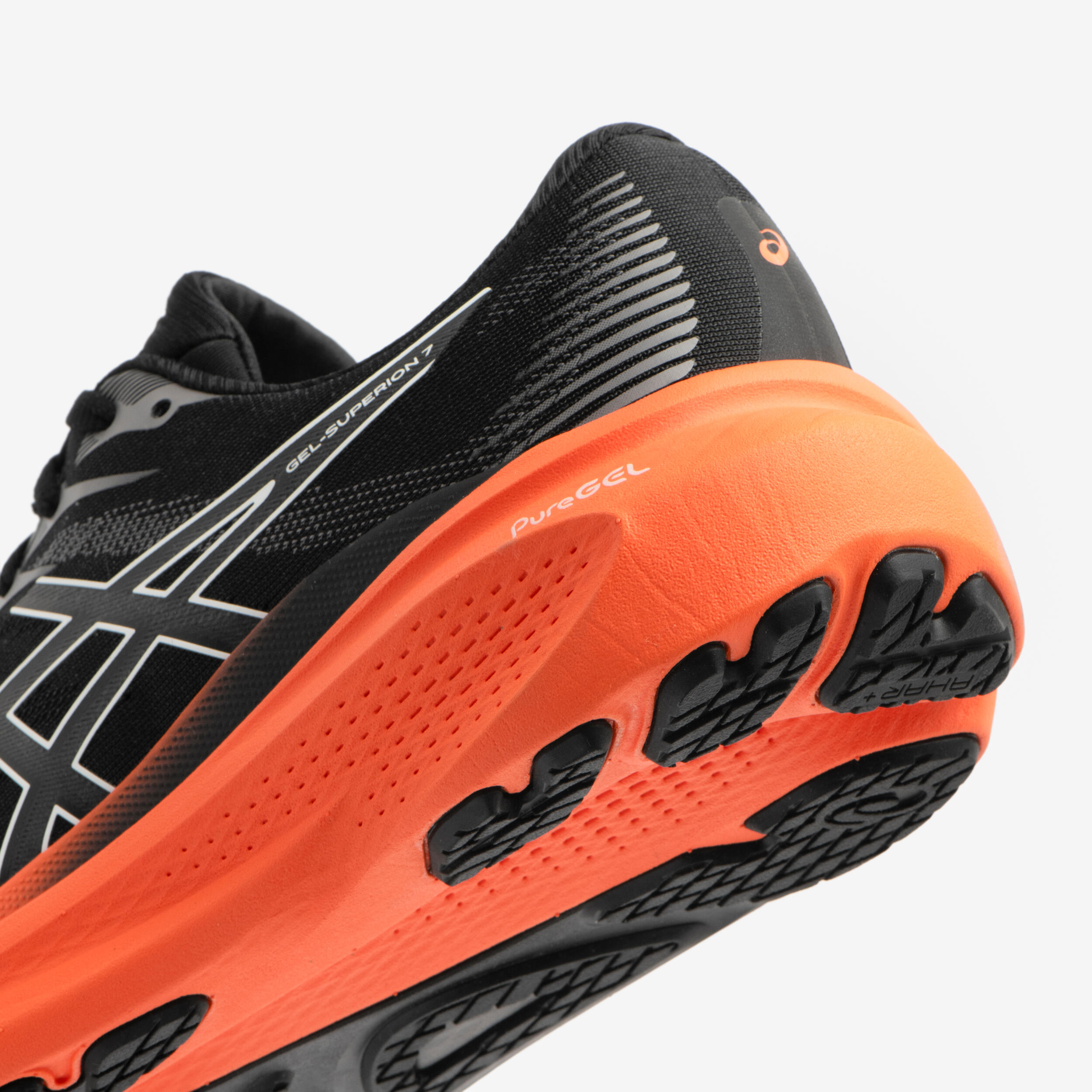 کفش دویدن و پیادهروی مردانه Decathlon Asics Gel Superion 7 – مشکی نارنجی کفش دویدن و پیادهروی مردانه Decathlon Asics Gel Superion 7 – مشکی نارنجی - تصویر 4